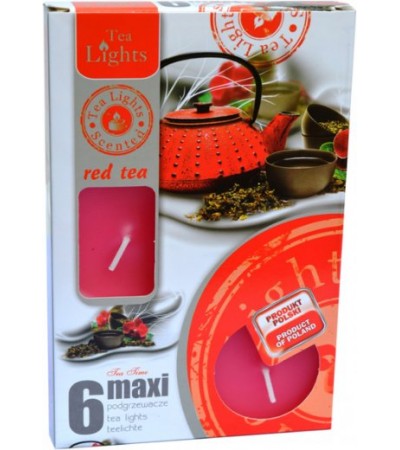 Sviečka čajová 6 kusová MAXI RED TEA Sviečka čajová 6 kusová MAXI RED TEA